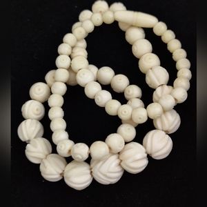 Vintage Vegetable Ivory Art Deco Necklace